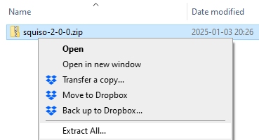 If you are on Windows, you should be able to right click on the zip archive and select "Extract All...". If you are on Windows, you should be able to right click on the zip archive and select "Extract All...".