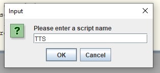Enter a script name. Enter a script name.