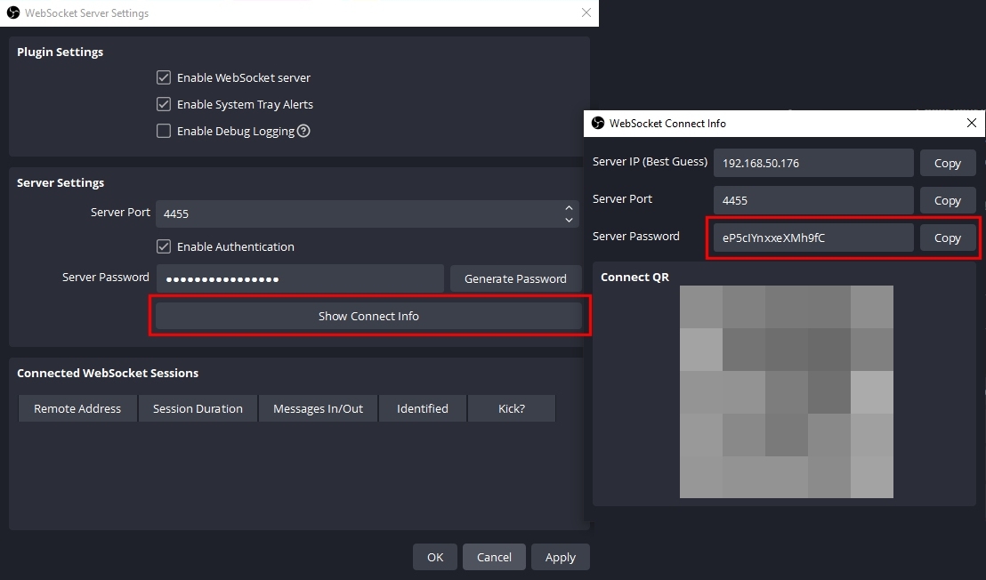 Finally click on "Show Connect Info" and copy the password. Finally click on "Show Connect Info" and copy the password.