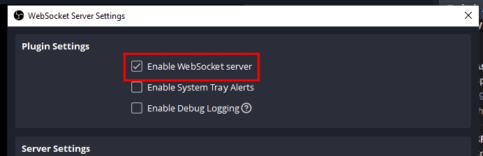 Start by opening up the "Tools" menu and then click on "WebSocket Server Settings" in OBS Studio. Start by opening up the "Tools" menu and then click on "WebSocket Server Settings" in OBS Studio.